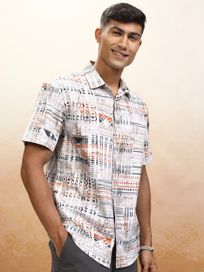 Locomotive Men Multi Printed Relaxed Fit Casual Shirt - Multi - Image 6