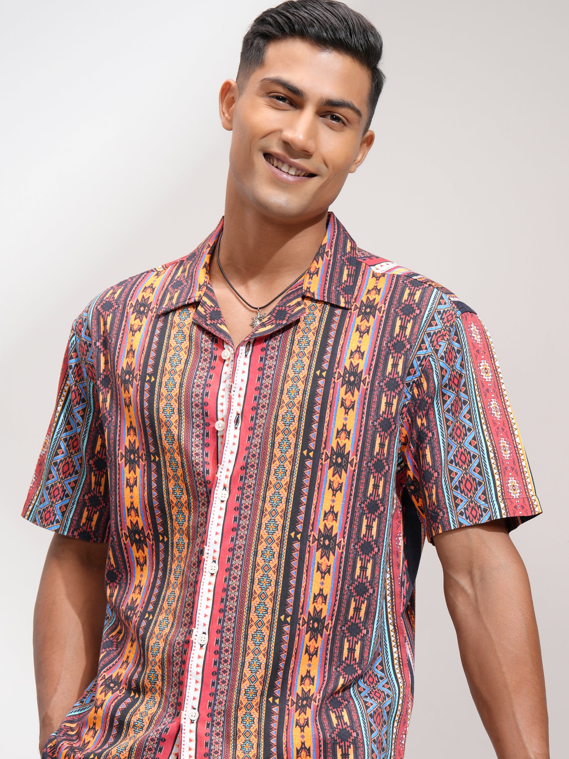 Locomotive Men Multi Printed Relaxed Fit Casual Shirt - Multi - Image 1