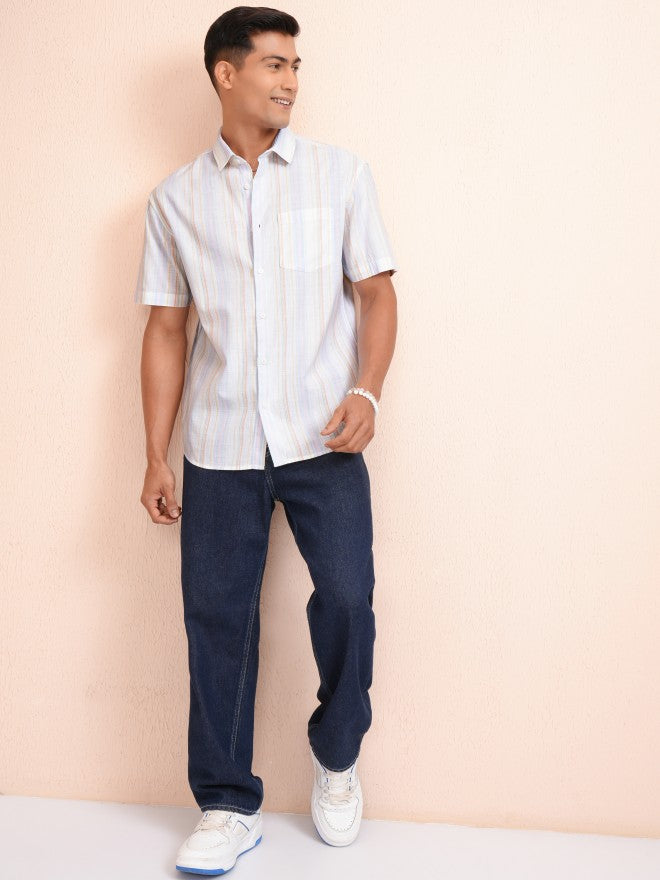 Locomotive Men Multi Striped Relaxed Fit Casual Shirt - Multi - Image 2