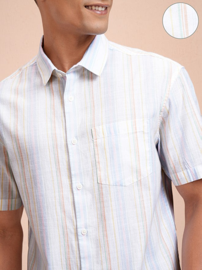 Locomotive Men Multi Striped Relaxed Fit Casual Shirt - Multi - Image 5