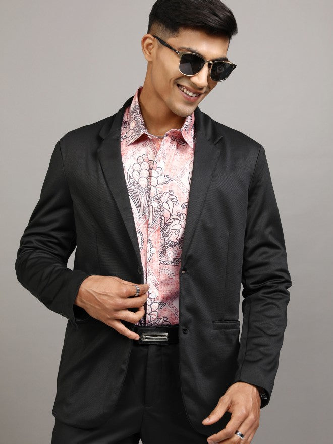 Locomotive Men Pink Printed Slim Fit Casual Shirt - Pink - Image 7