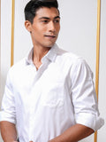 Locomotive Men White Textured Slim Fit Casual Shirt - White - Image 1