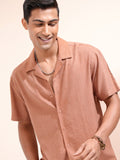 Locomotive Men Rust Solid Relaxed Fit Casual Shirt - Rust - Image 1