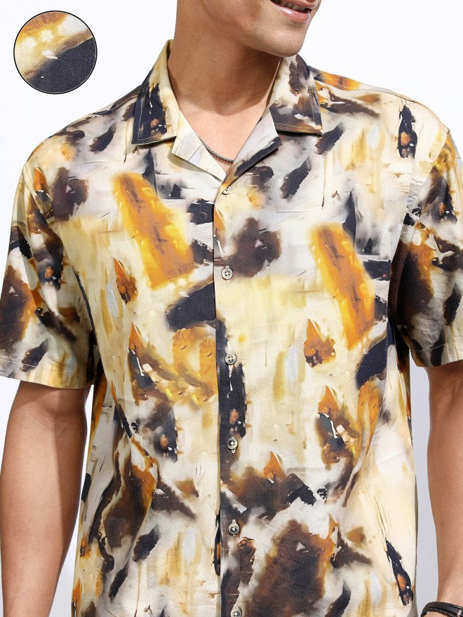 Locomotive Men Multicolour Printed Relaxed Fit Casual Shirt - Multi - Image 5
