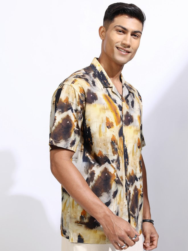 Locomotive Men Multicolour Printed Relaxed Fit Casual Shirt - Multi - Image 6