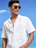Locomotive Men White Textured Relaxed Fit Casual Shirt - White - Image 1