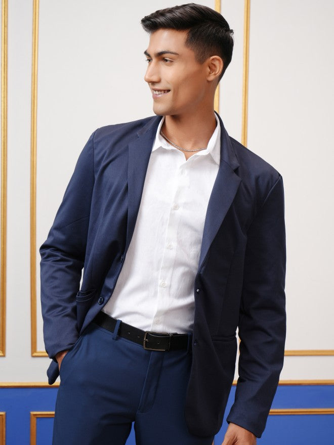 Locomotive Men White Textured Slim Fit Casual Shirt - White - Image 7