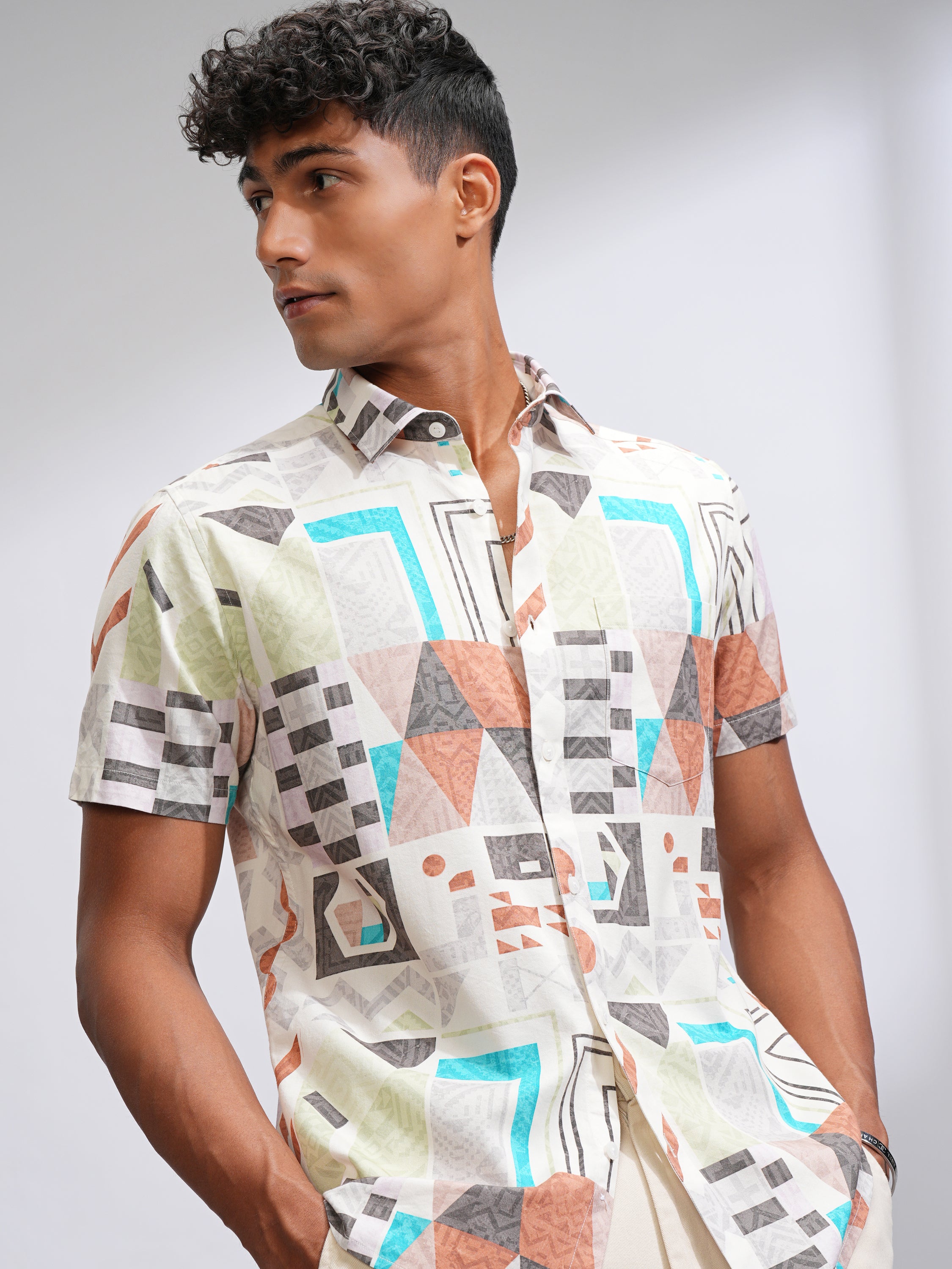 Locomotive Men Multi Printed Slim Fit Casual Shirt - Multi - Image 1