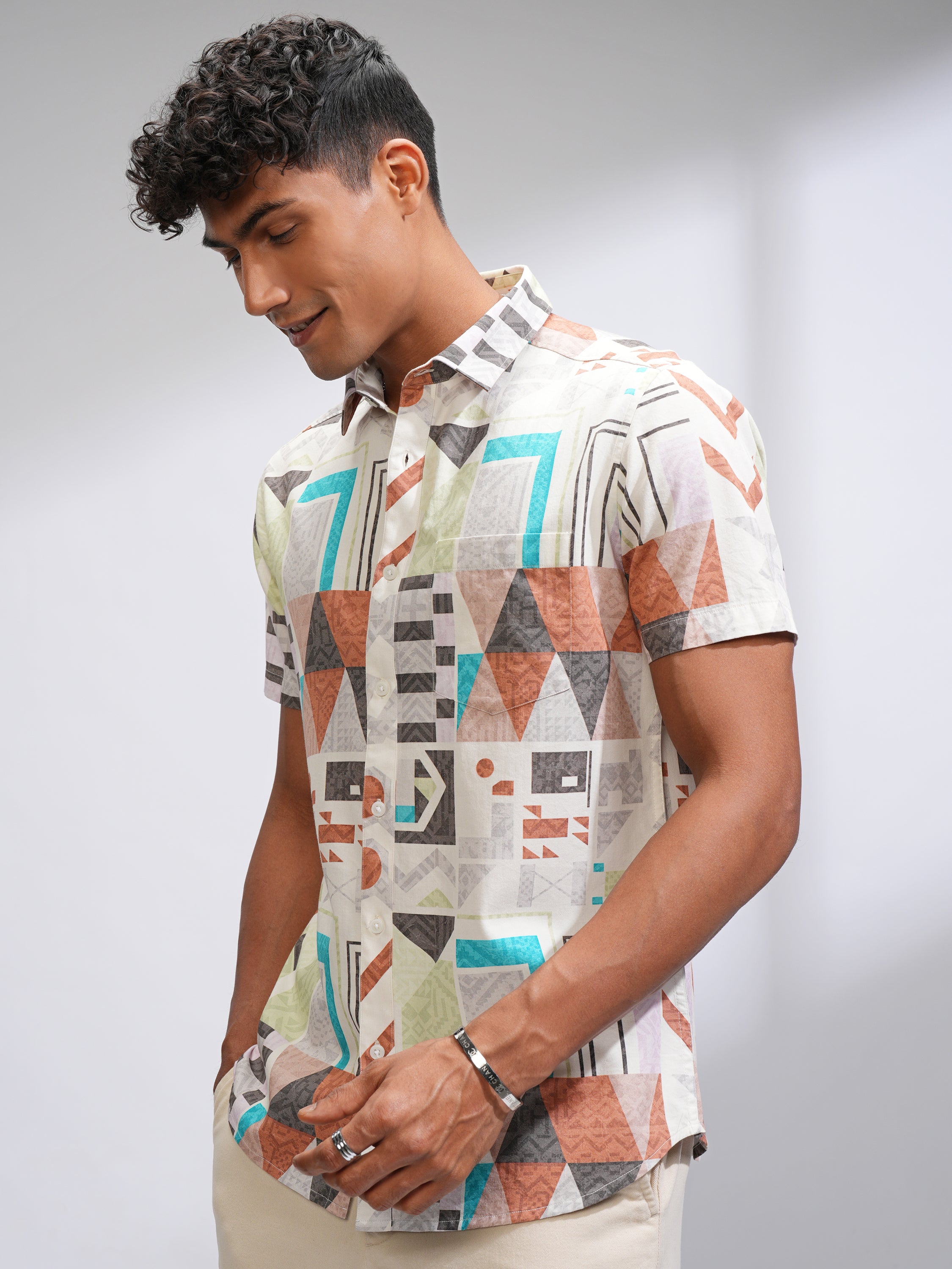 Locomotive Men Multi Printed Slim Fit Casual Shirt - Multi - Image 4