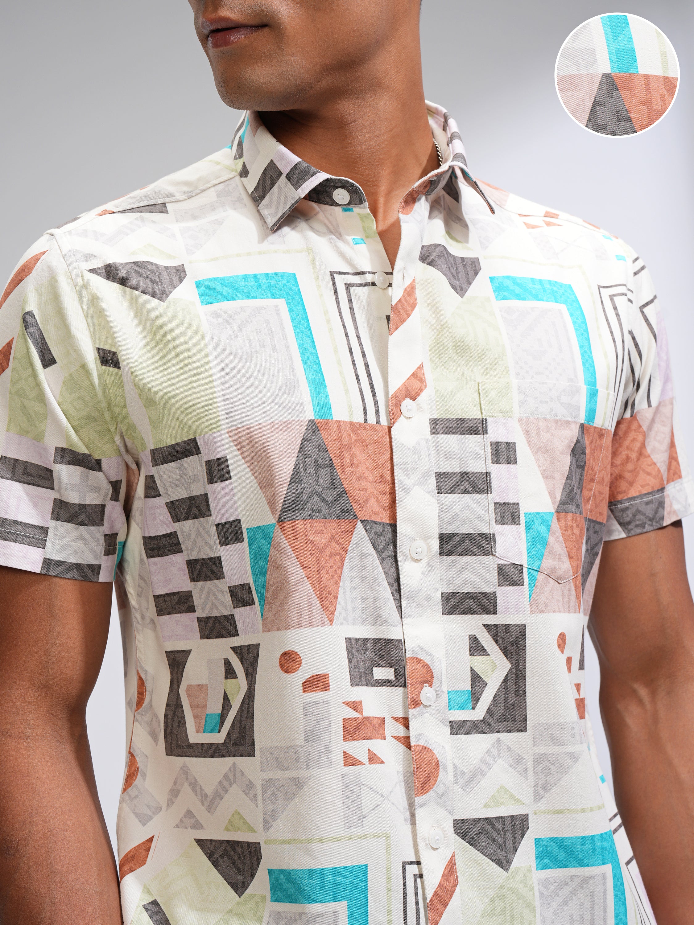 Locomotive Men Multi Printed Slim Fit Casual Shirt - Multi - Image 5
