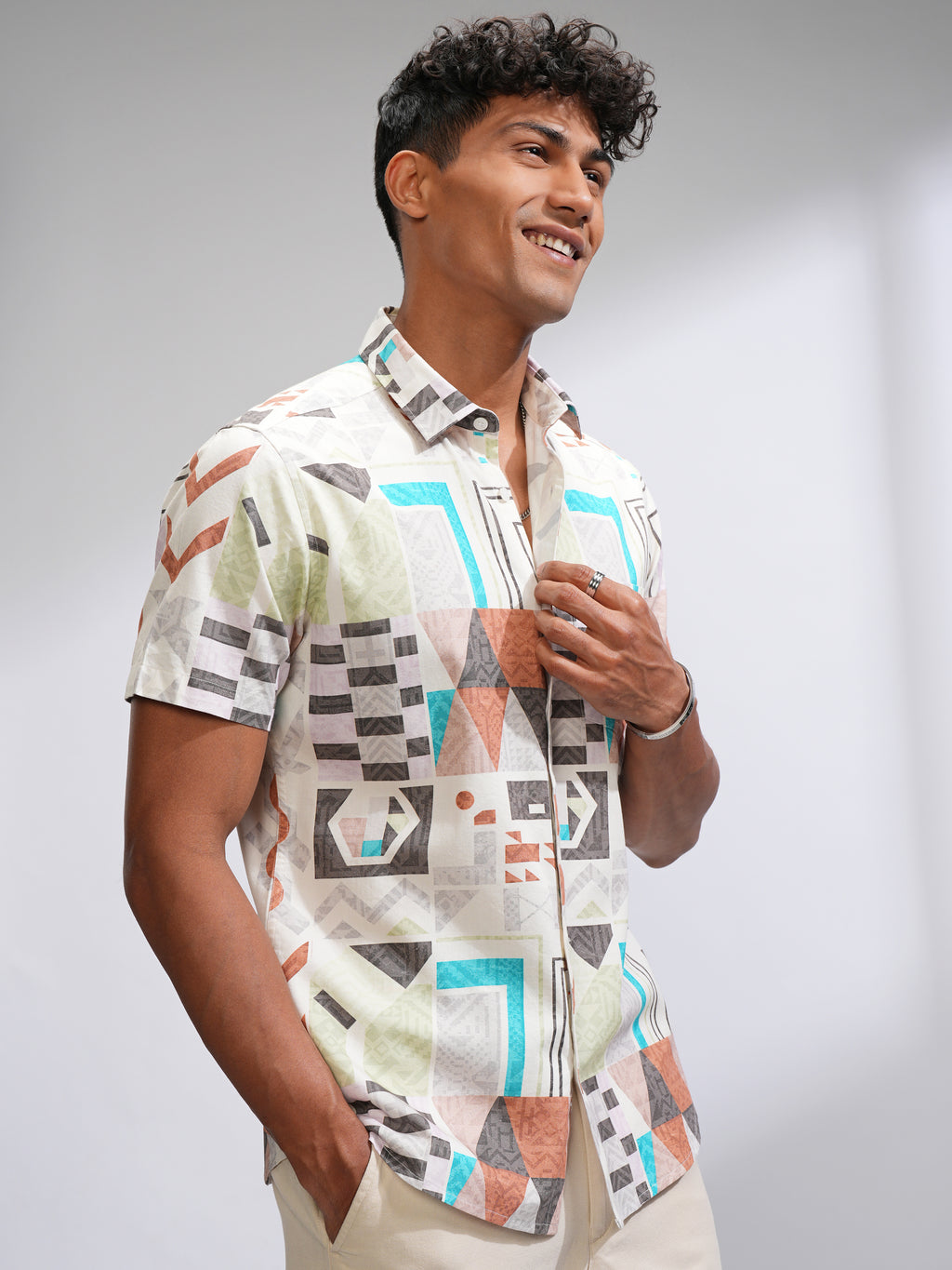 Locomotive Men Multi Printed Slim Fit Casual Shirt - Multi - Image 6