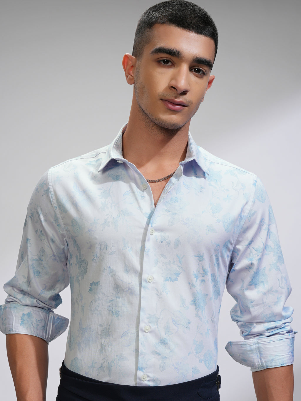 Locomotive Men Off White Printed Slim Fit Casual Shirt - Off White - Image 1