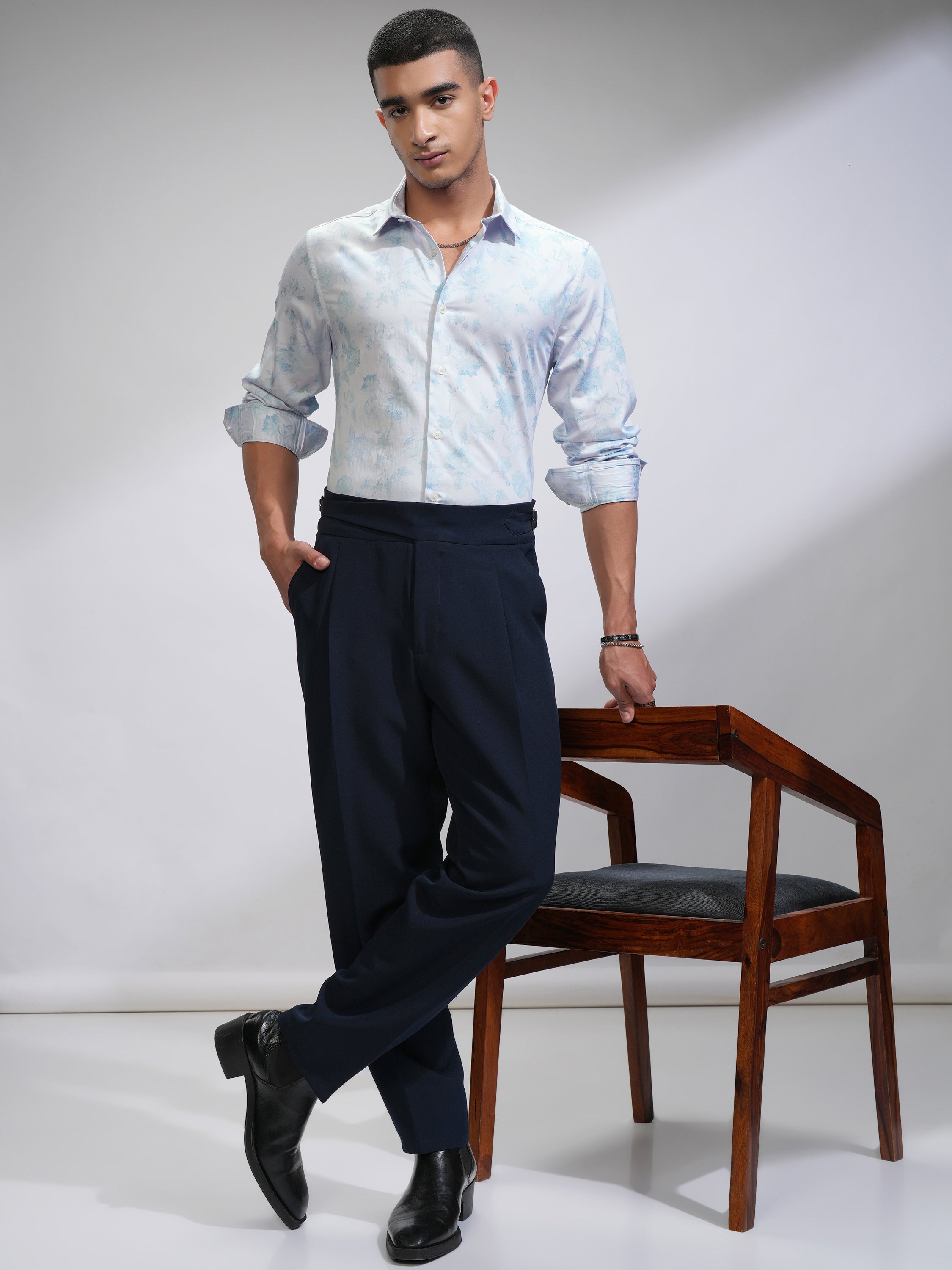 Locomotive Men Off White Printed Slim Fit Casual Shirt - Off White - Image 2