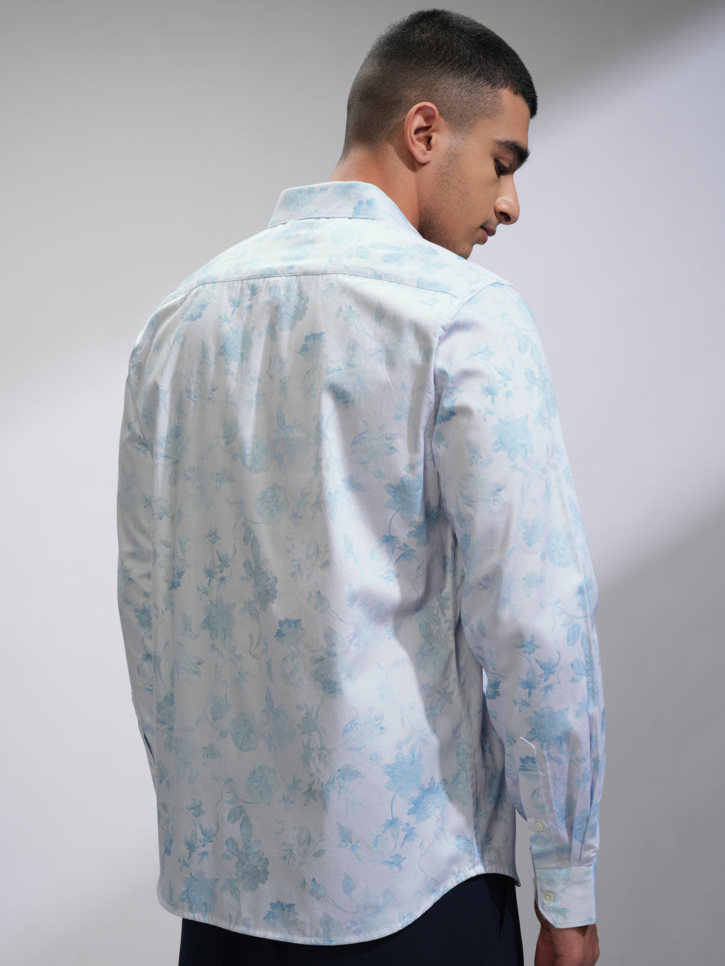 Locomotive Men Off White Printed Slim Fit Casual Shirt - Off White - Image 3