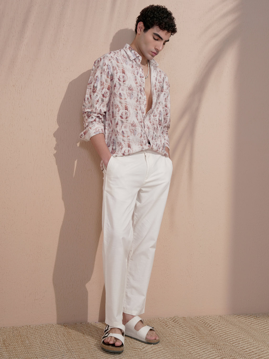 Locomotive Men Pink Printed Relaxed Fit Casual Shirt - Pink - Image 2