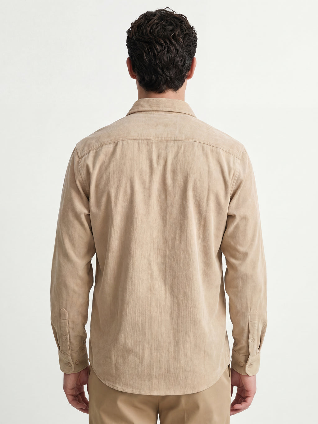 Locomotive Men Beige Solid Slim Fit Casual Shirt - Beige - Image 3