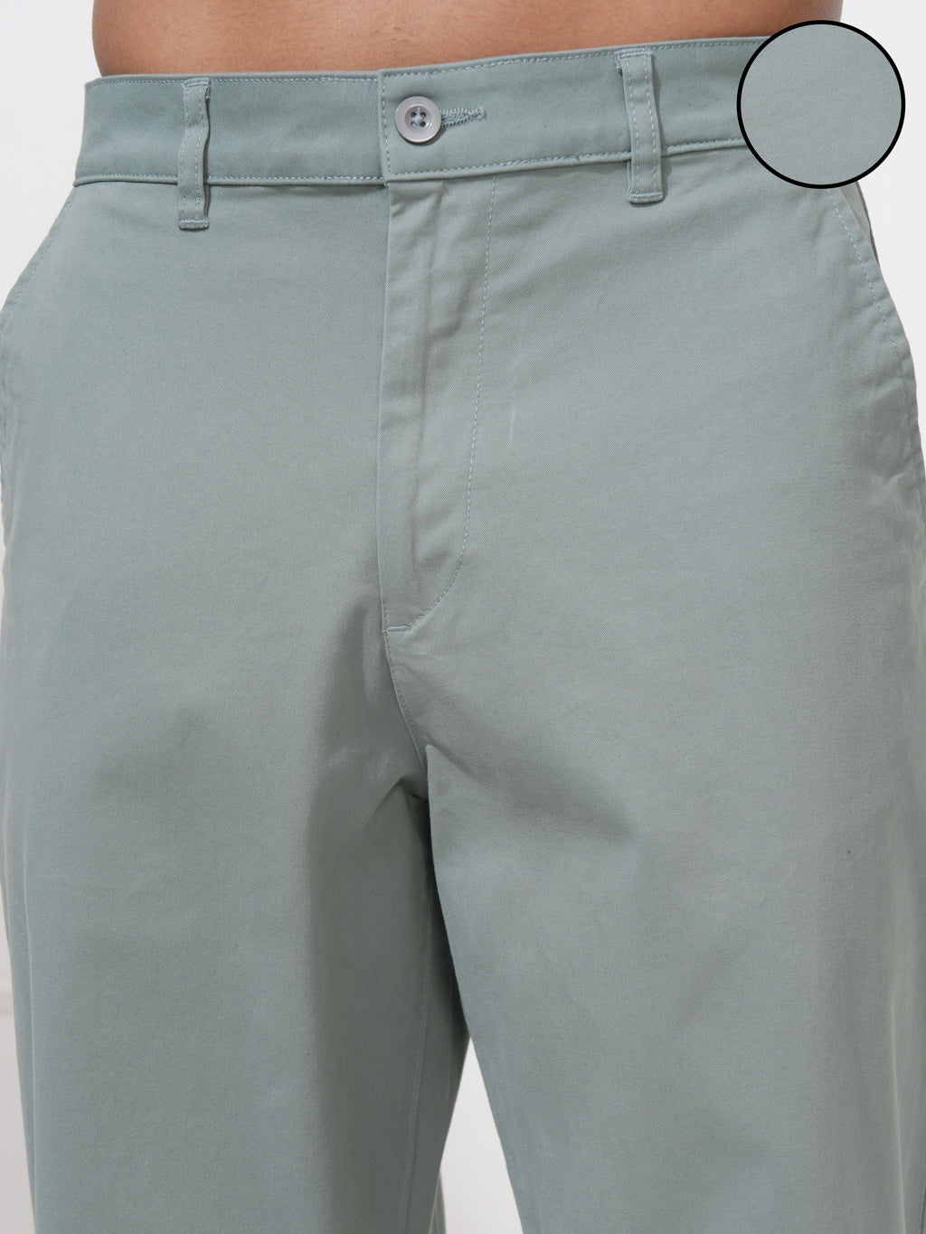 Locomotive Men Teal Regular Fit Solid Chinos - Teal - Image 5