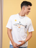 Locomotive Men White Printed Round Neck T-Shirt - White - Image 1