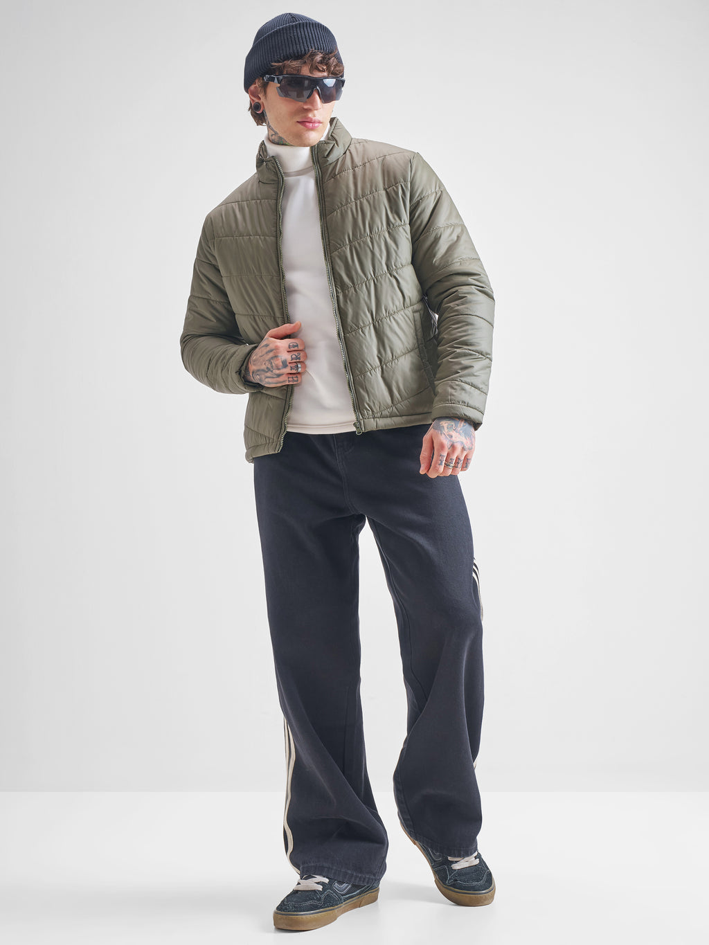Purple By Highlander Men Olive Solid Puffer Jacket - Olive - Image 2
