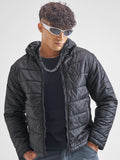 Purple By Highlander Men Black Solid Puffer Jacket - Black - Image 1