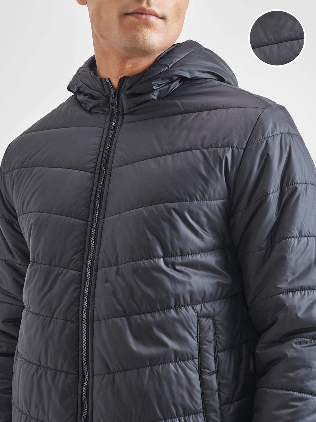 Purple By Highlander Men Black Solid Puffer Jacket - Black - Image 5