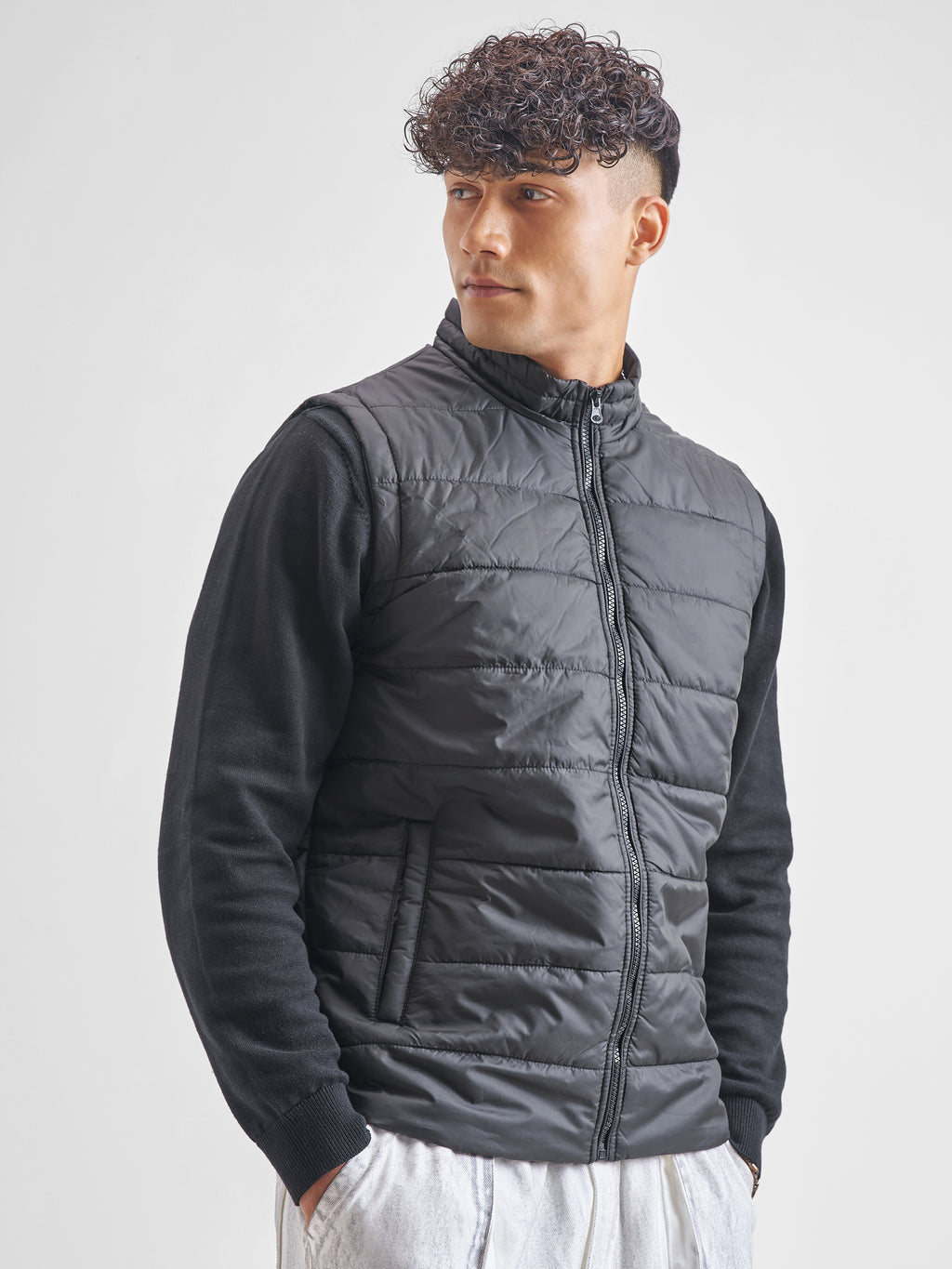 Purple By Highlander Men Black Solid Puffer Jacket - Black - Image 6