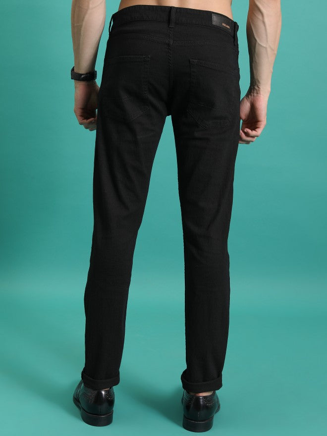 Purple By Highlander Men Black Skinny Fit Jeans - Black - Image 3