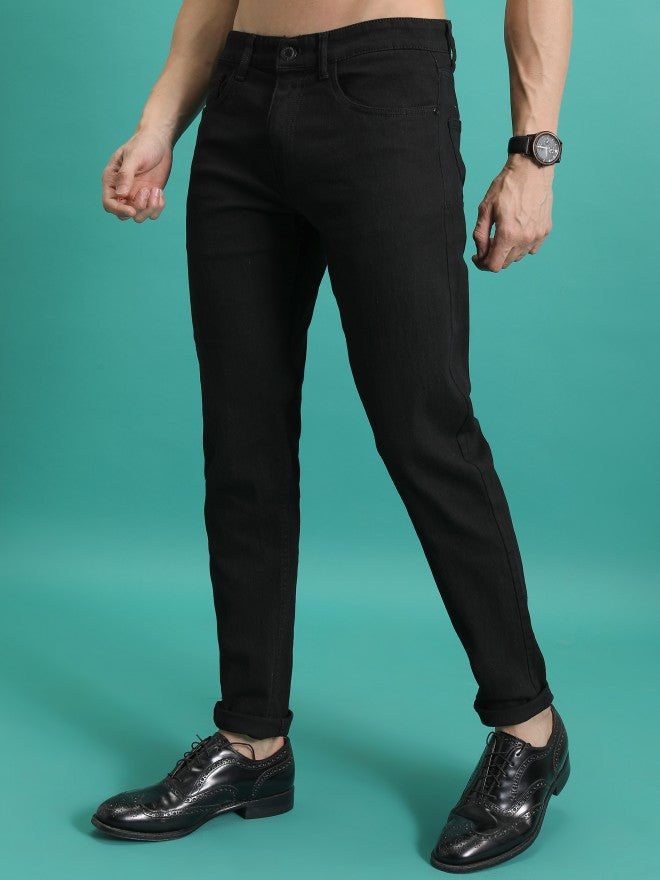 Purple By Highlander Men Black Skinny Fit Jeans - Black - Image 4