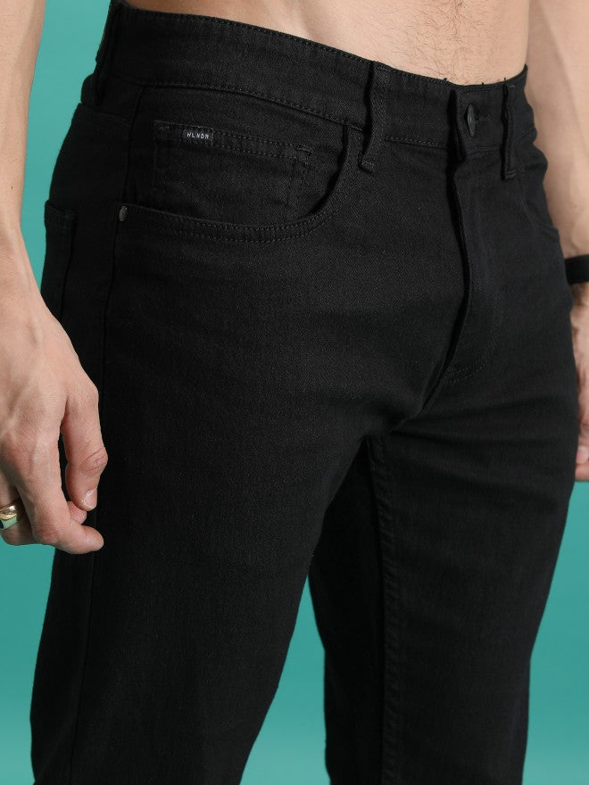 Purple By Highlander Men Black Skinny Fit Jeans - Black - Image 5