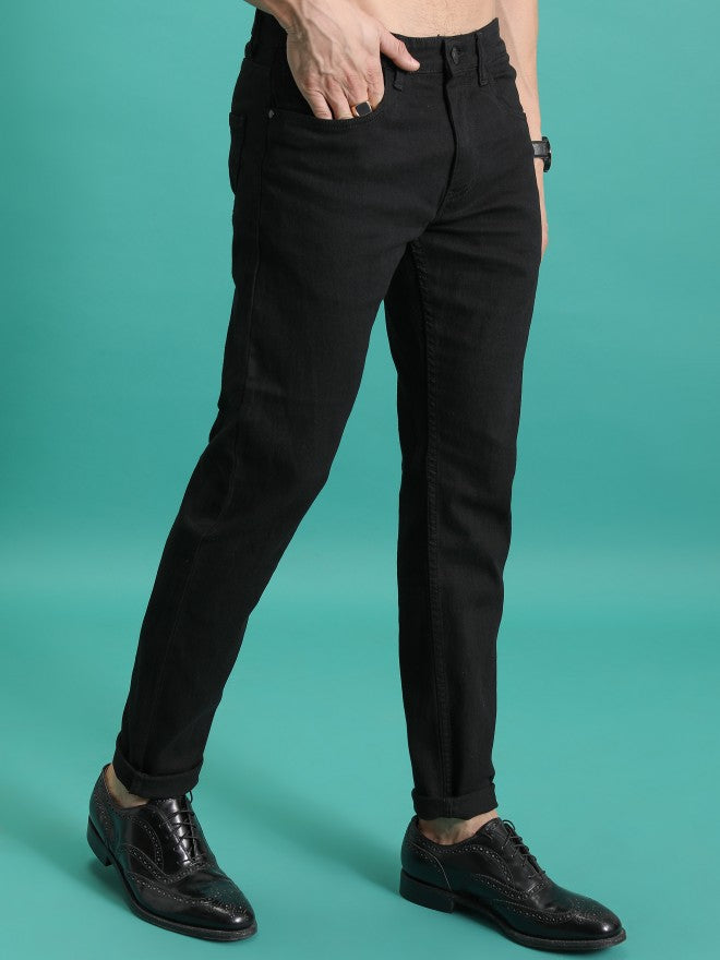 Purple By Highlander Men Black Skinny Fit Jeans - Black - Image 6