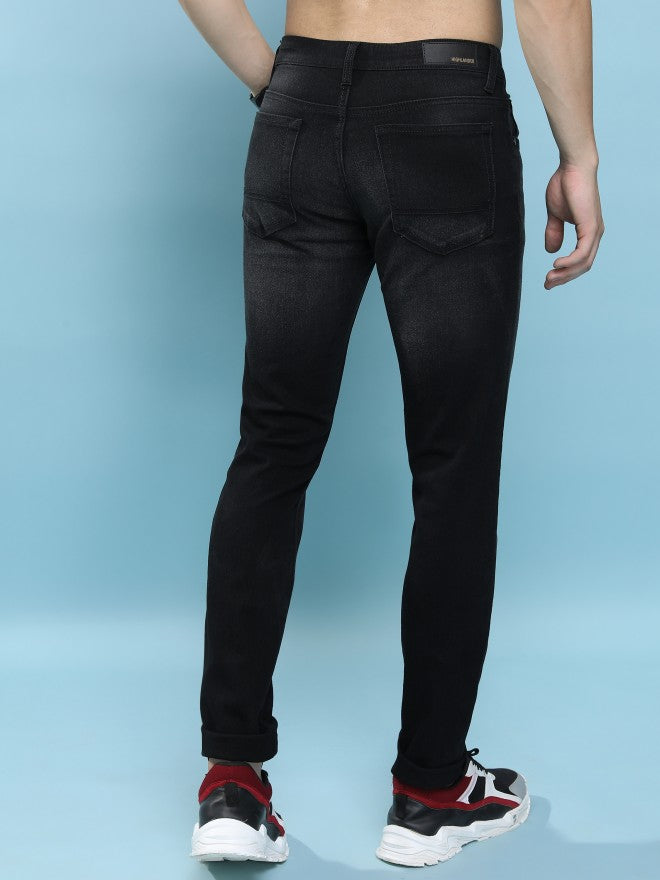 Purple By Highlander Men Black Straight Fit Jeans - Black - Image 3