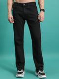 Highlander Men Black Tapered Fit Stretchable Jeans - Black - Image 1