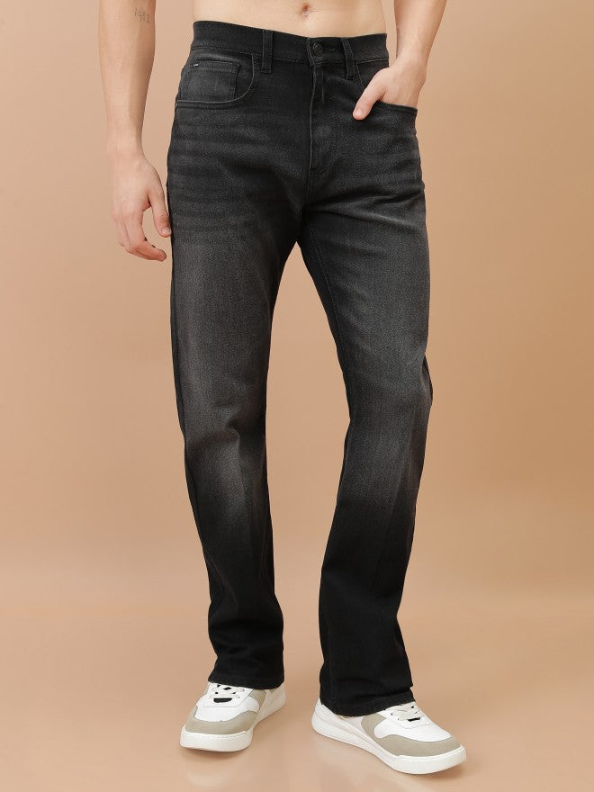 Highlander Men Black Bootcut Stretchable Jeans - Black - Image 4