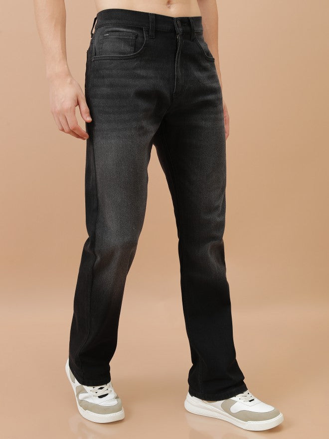 Highlander Men Black Bootcut Stretchable Jeans - Black - Image 6