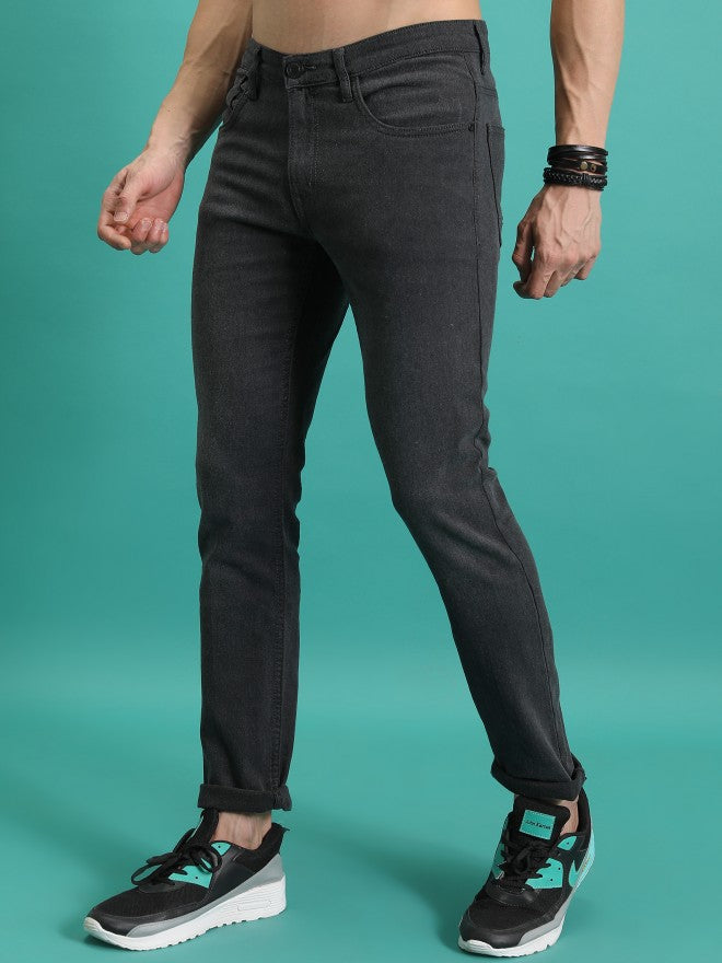 Purple By Highlander Men Grey Skinny Fit Jeans - Grey - Image 4