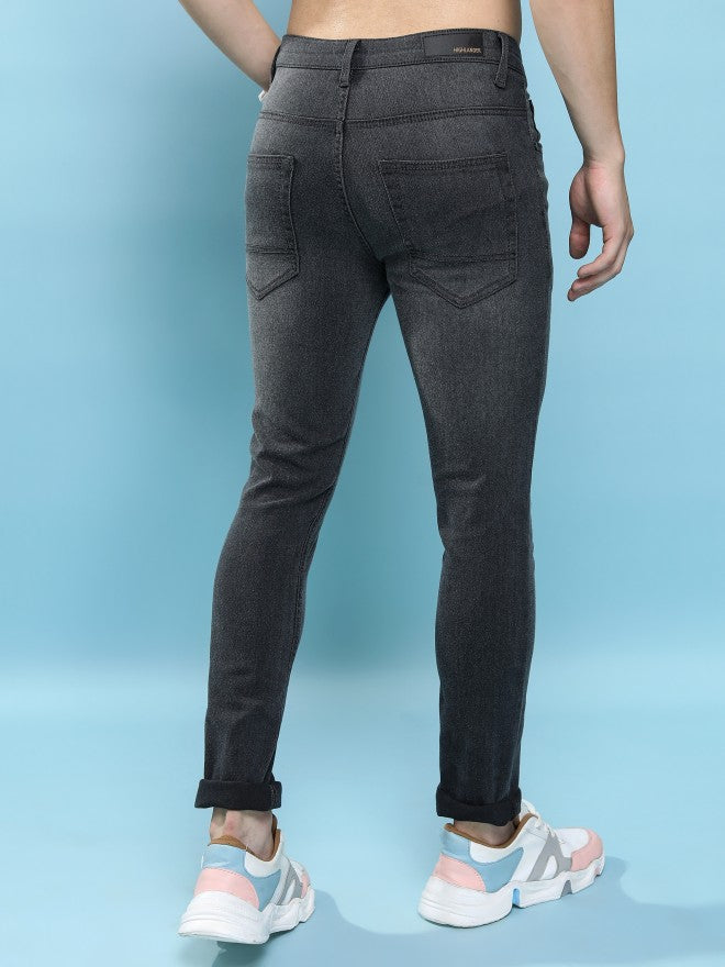 Purple By Highlander Men Grey Skinny Fit Jeans - Grey - Image 3