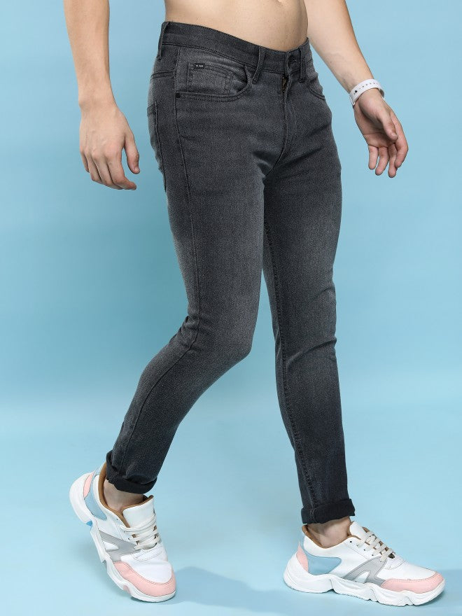 Purple By Highlander Men Grey Skinny Fit Jeans - Grey - Image 6