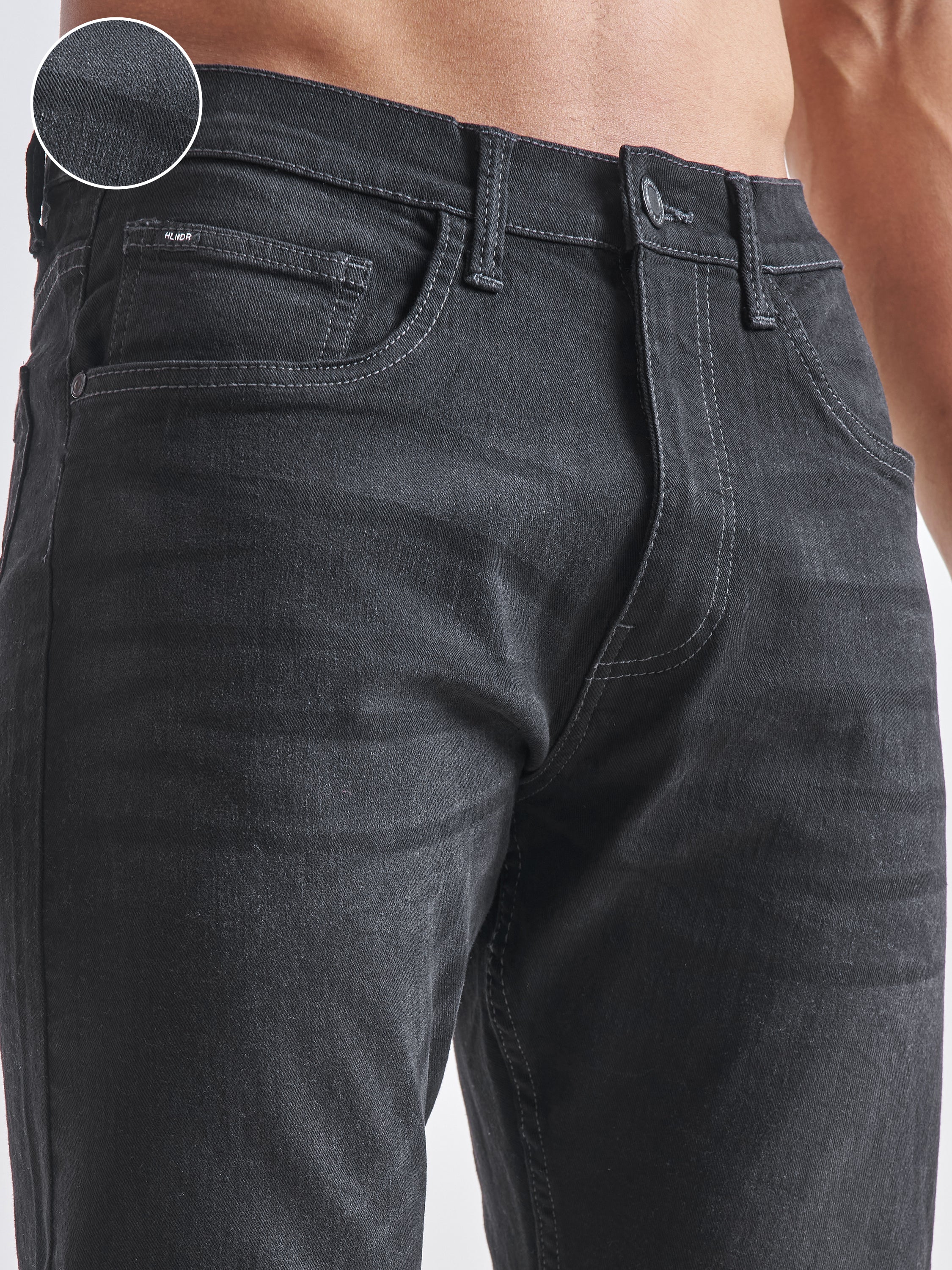 Purple By Highlander Men Grey Straight Fit Stretchable Jeans - Grey - Image 5