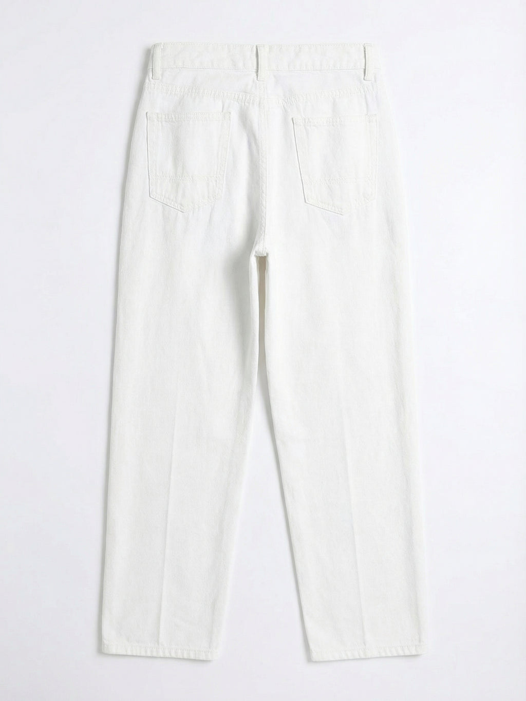 Purple By Highlander Men White Loose Fit Stretchable Jeans - White - Image 5