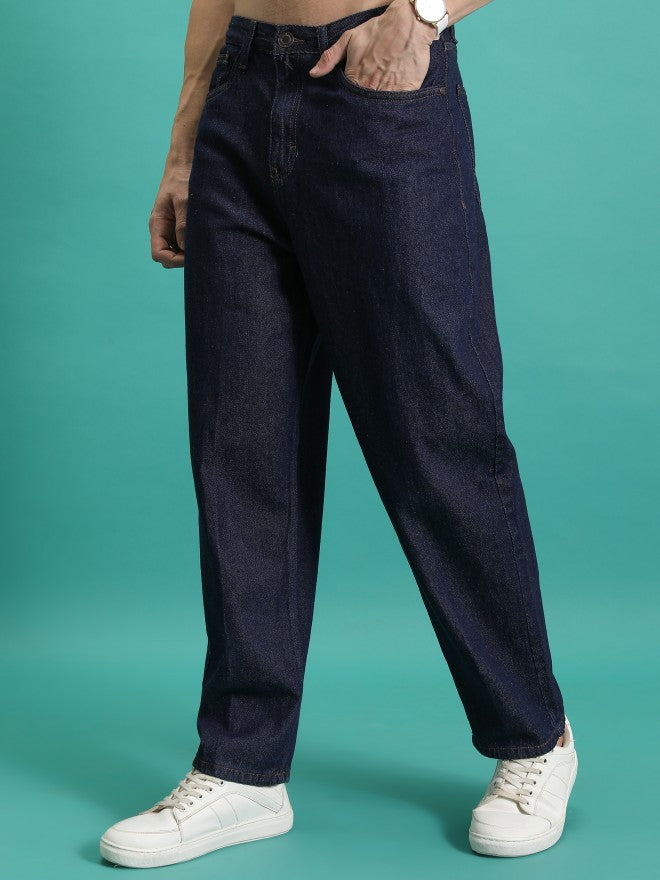Purple By Highlander Men Blue Relaxed Fit Jeans - Blue - Image 4