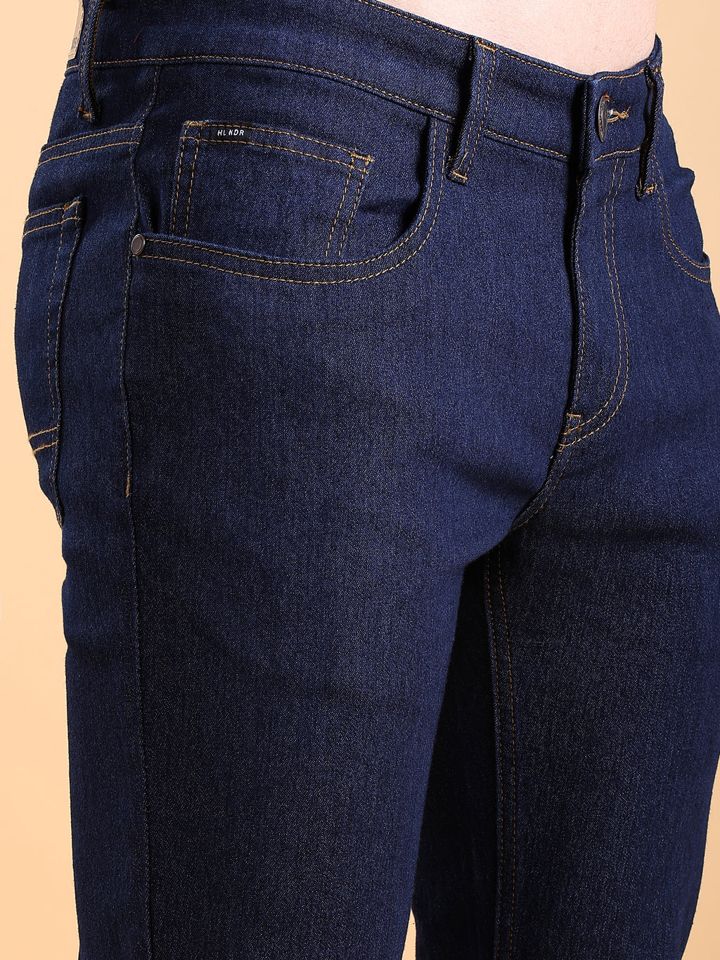Purple By Highlander Men Blue Tapered Fit Stretchable Jeans - Blue - Image 5