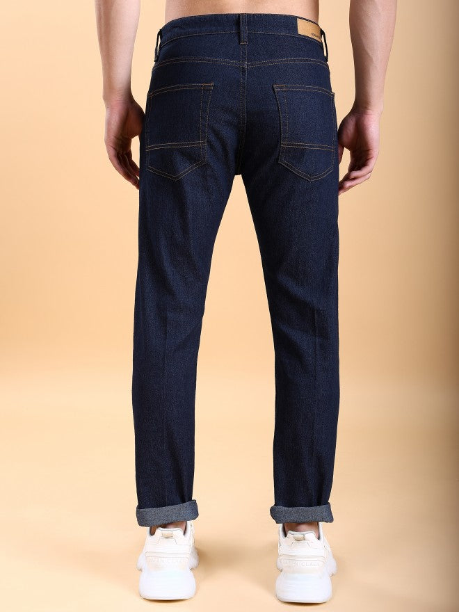 Highlander Men Indigo Tapered Fit Stretchable Jeans - Blue - Image 3