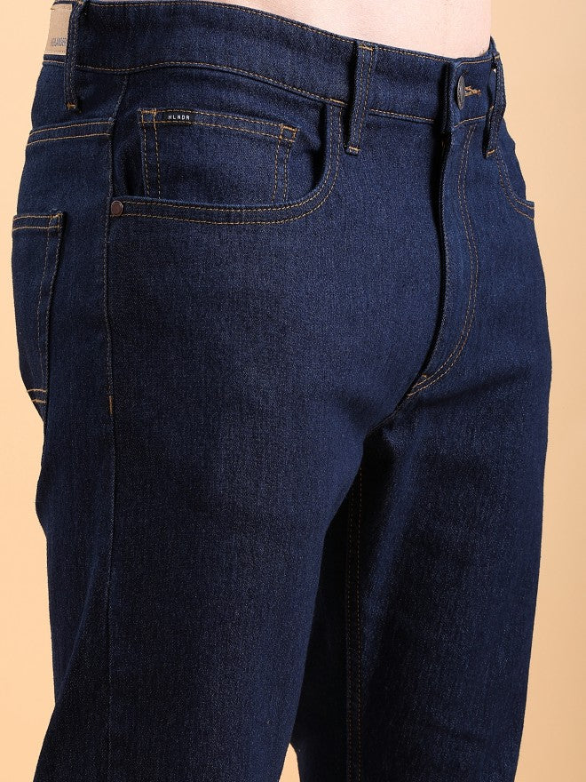 Highlander Men Indigo Tapered Fit Stretchable Jeans - Blue - Image 5