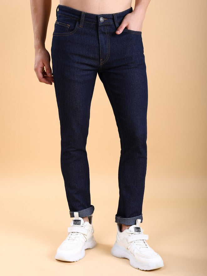 Highlander Men Indigo Skinny Fit Stretchable Jeans - Blue - Image 1