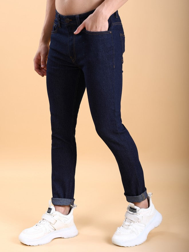 Highlander Men Indigo Skinny Fit Stretchable Jeans - Blue - Image 4