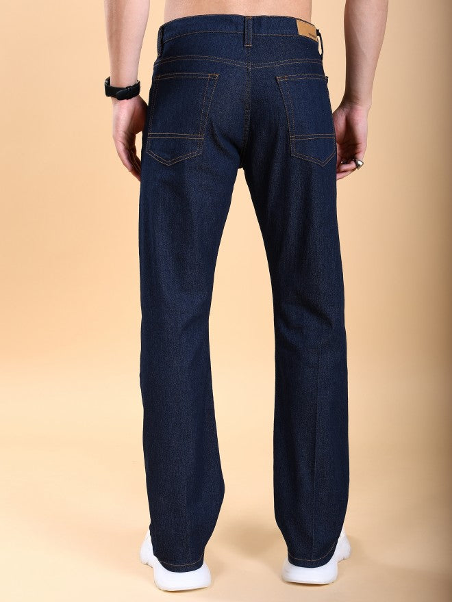 Purple By Highlander Men Blue Straight Fit Stretchable Jeans - Blue - Image 3