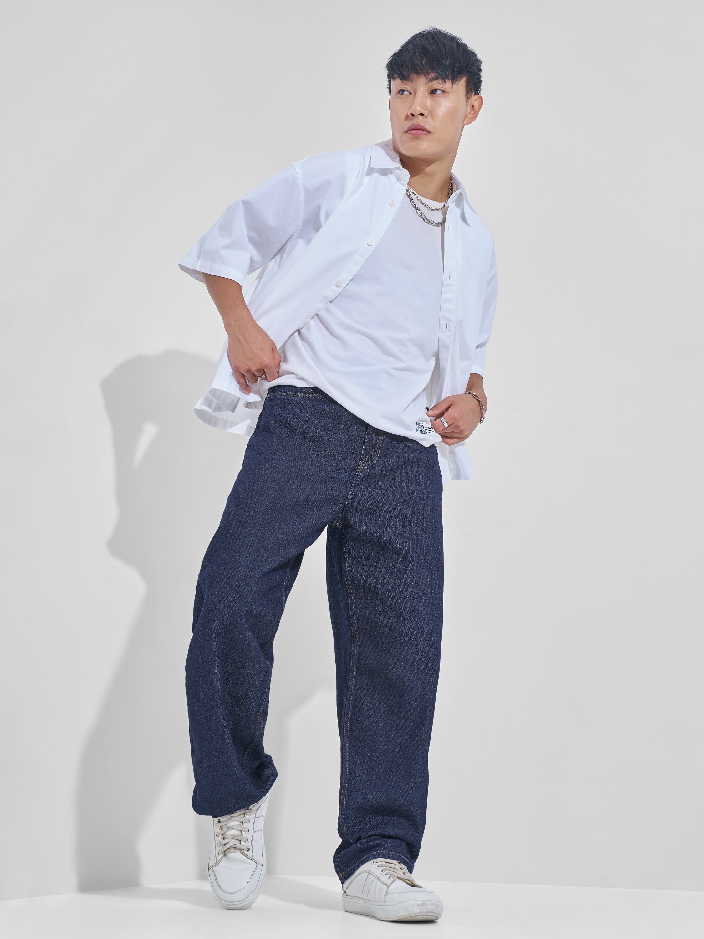 Purple By Highlander Men Blue Relaxed Fit Jeans - Blue - Image 2