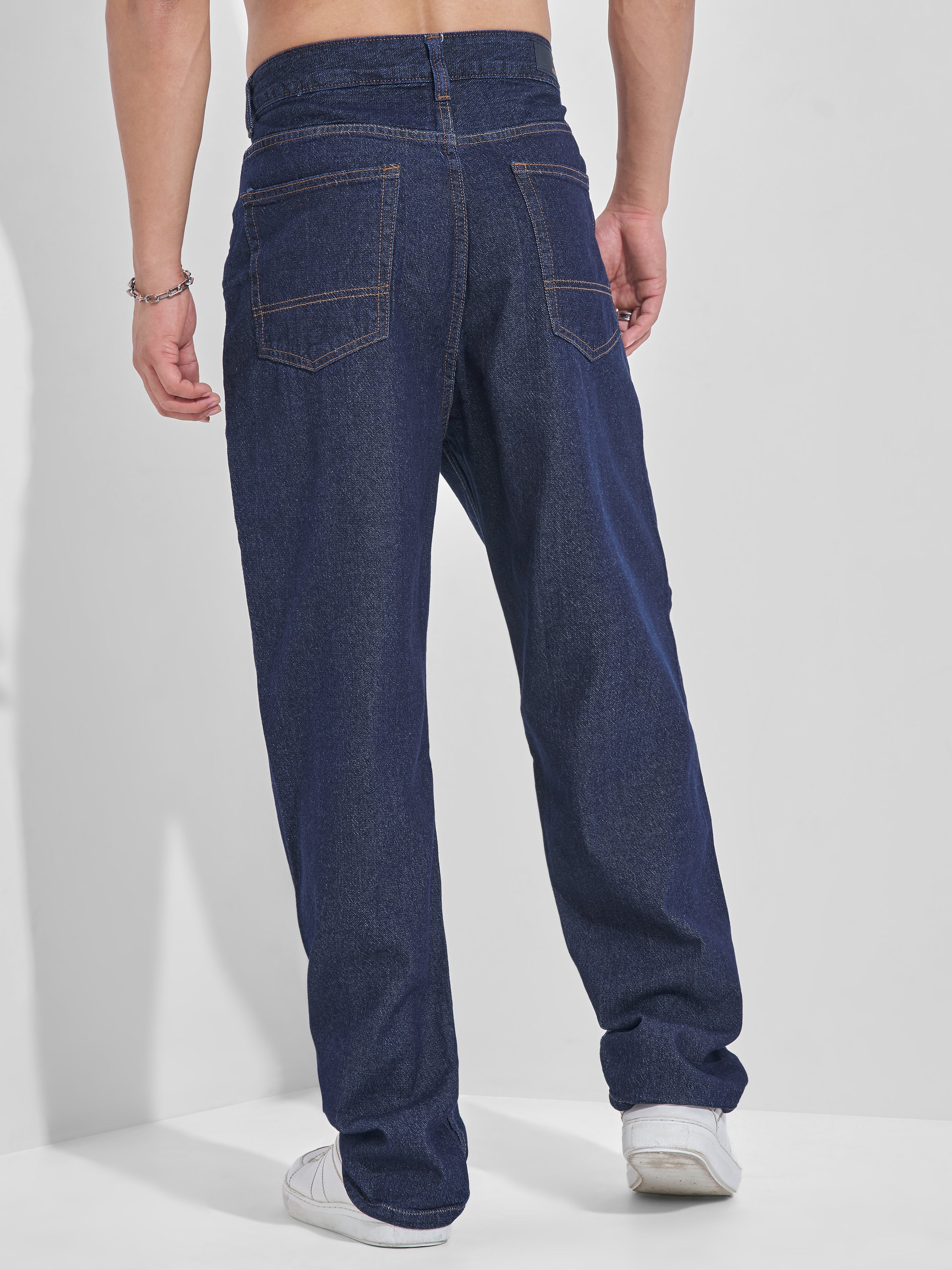 Purple By Highlander Men Blue Relaxed Fit Jeans - Blue - Image 3