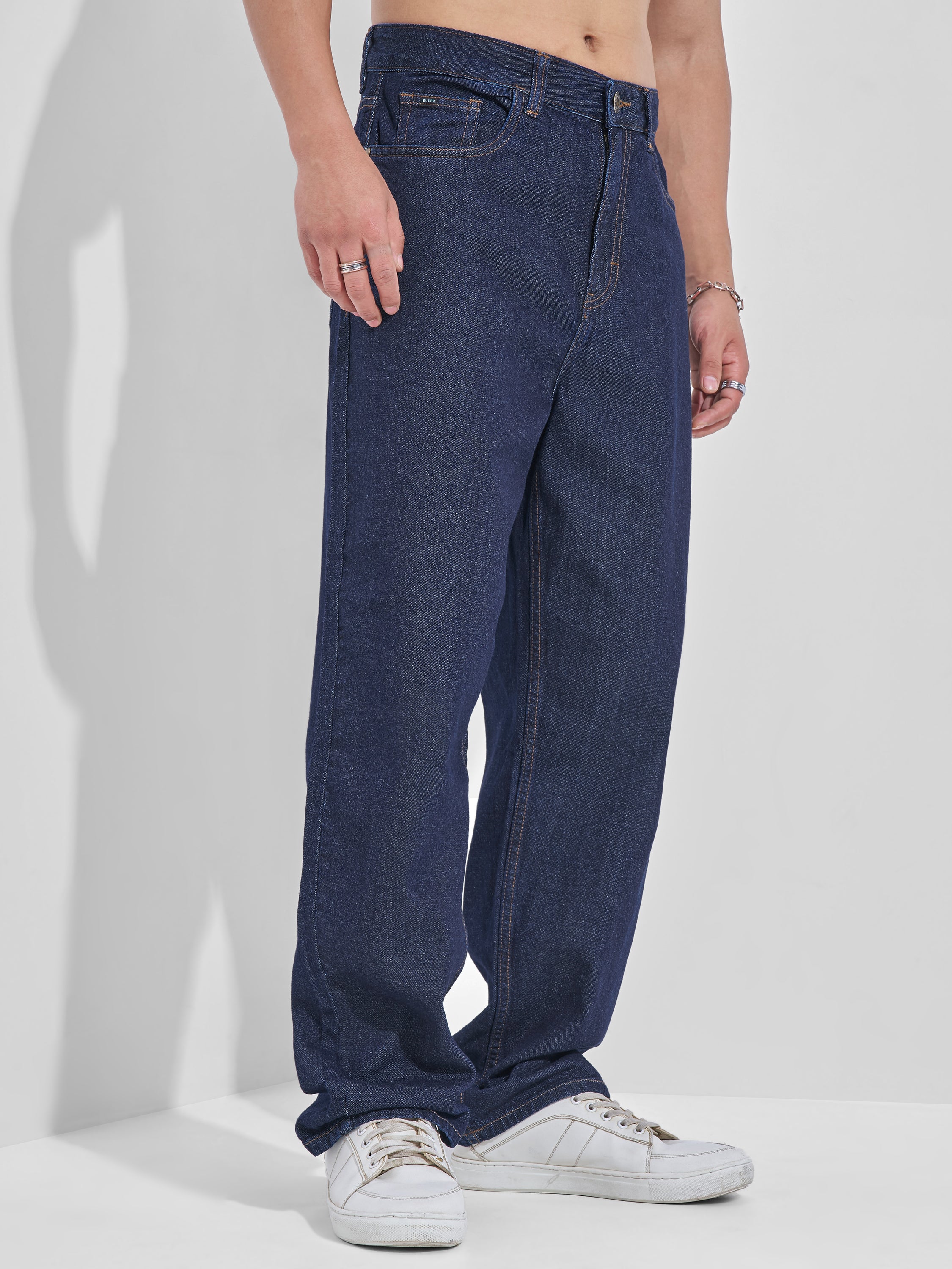 Purple By Highlander Men Blue Relaxed Fit Jeans - Blue - Image 6