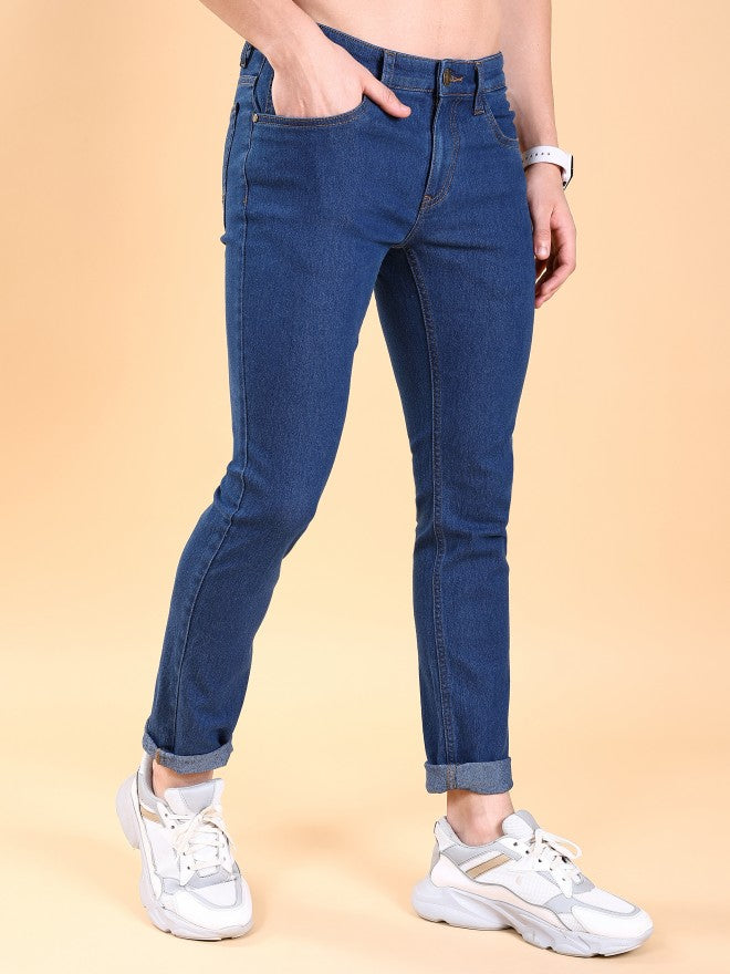 Highlander Men Blue Tapered Fit Stretchable Jeans - Blue - Image 6